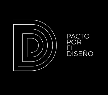 pacto por el diseño logotipo negro negativo