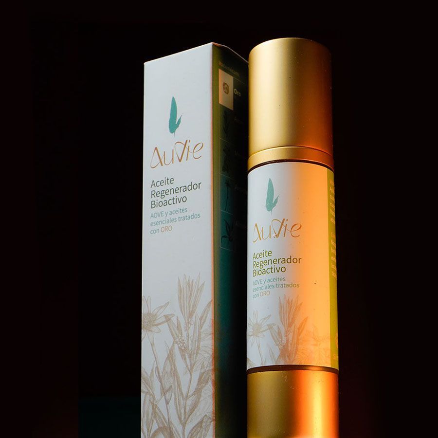 auvie aceite regenerador diseño packaging veralidad studio