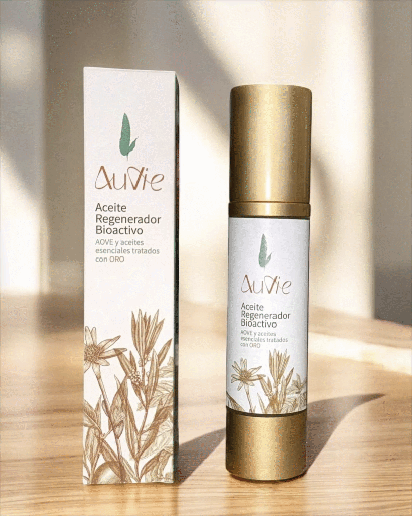 auvie aceite regenerador diseño packaging veralidad studio