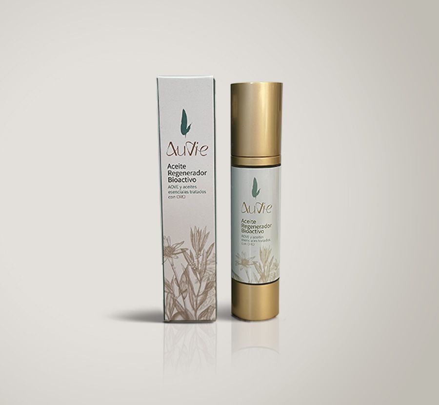rediseño packaging auvie aceite regenerador aceites esenciales diseño imagen veralidad studio