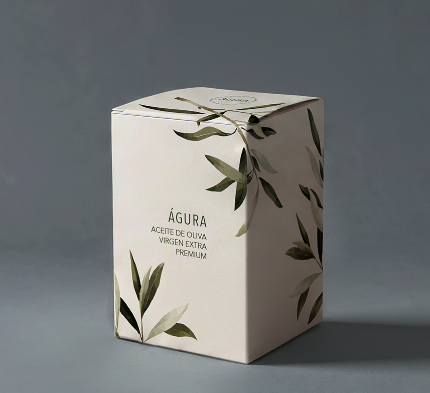 caja agura packaging diseño aceite de oliva virgen extra veralidad studio box etiqueta botella 2