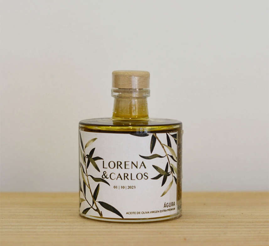 diseño etiqueta botella aceite de oliva virgen extra pesronalizable 100ml diseño caja box veralidad studio 2