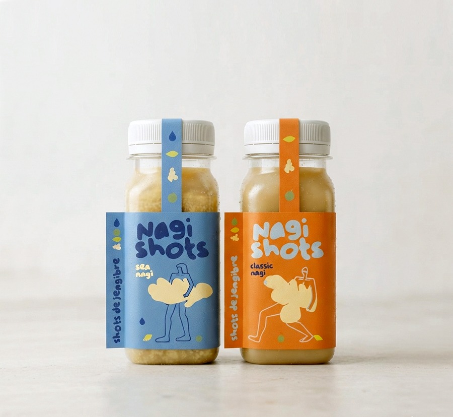 nagi shots jengibre bebida diseño packaging branding estudio cantabria diseño veralidad studio costa brava barcelona chute energia